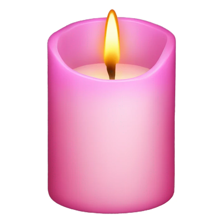 Pink candle sticker