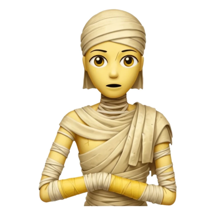 mummy Human figure wrapped in yellowed bandages, one arm stretched forward.
 sticker