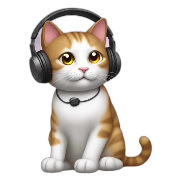 A Cat Listening To Music sticker