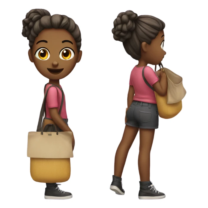 Girl with a bag sticker