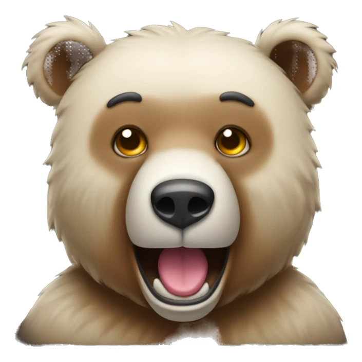 bear with x eyes and tongue out like it’s not alive sticker