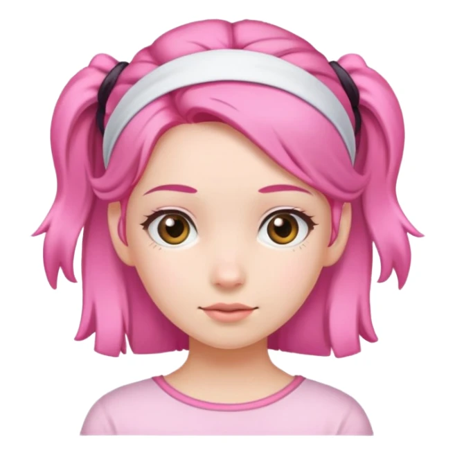 Pink hairband girl  sticker
