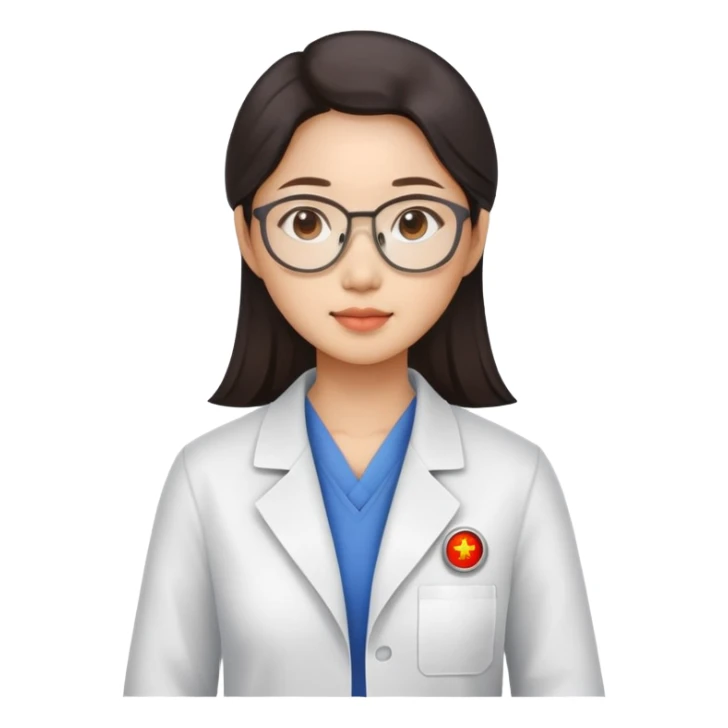 Chinese scientist woman super realistic  sticker