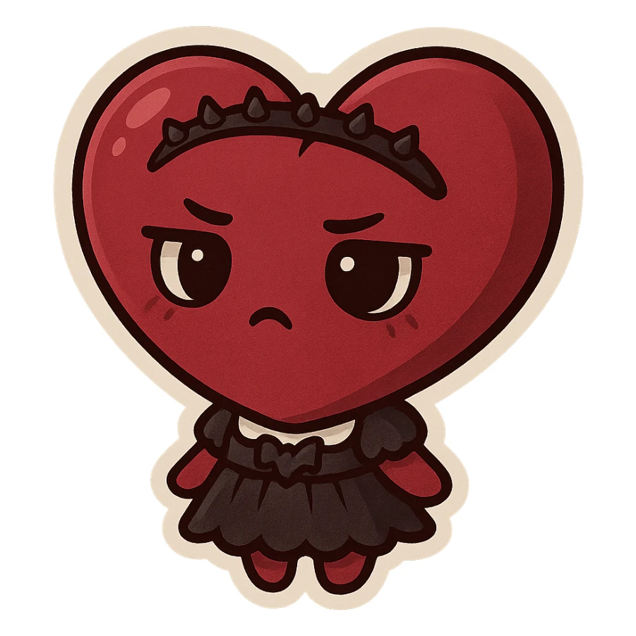 Goth red object sticker