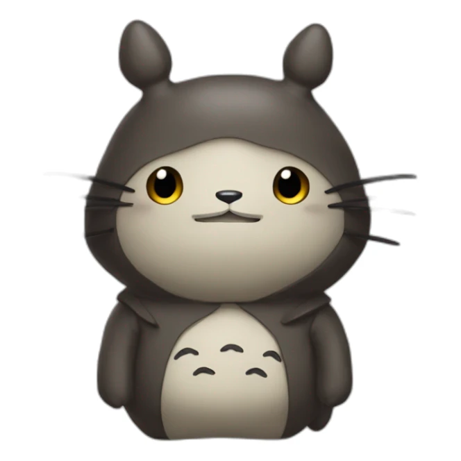 Brune dans un costume de Totoro sticker