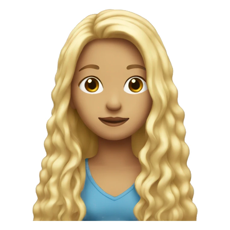 A blond girl profile with long hair sticker