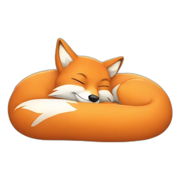 sleep fox rounded sticker