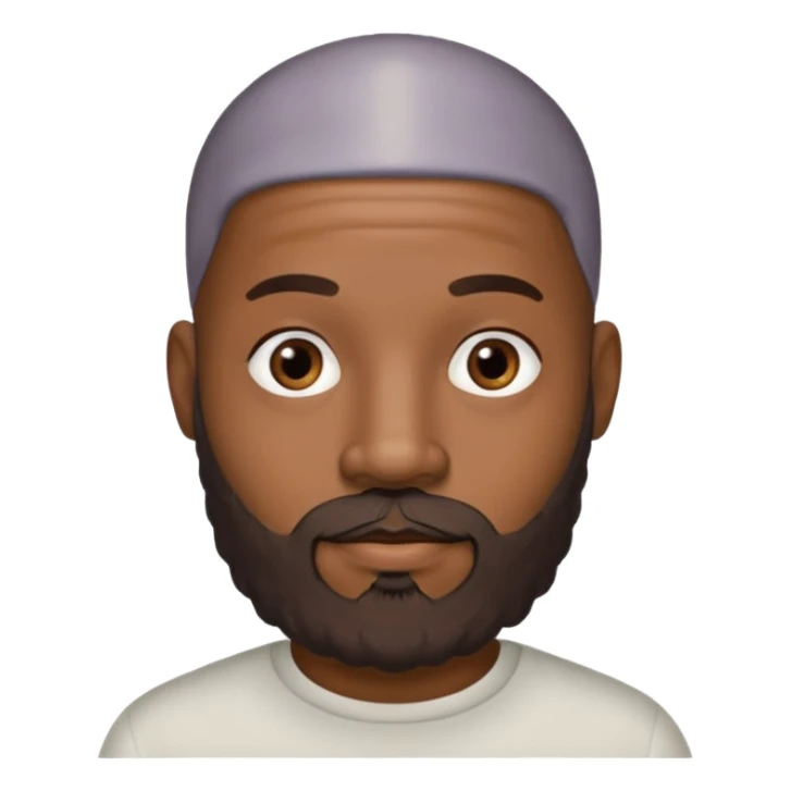 African American male bald salt & pepper beard sticker