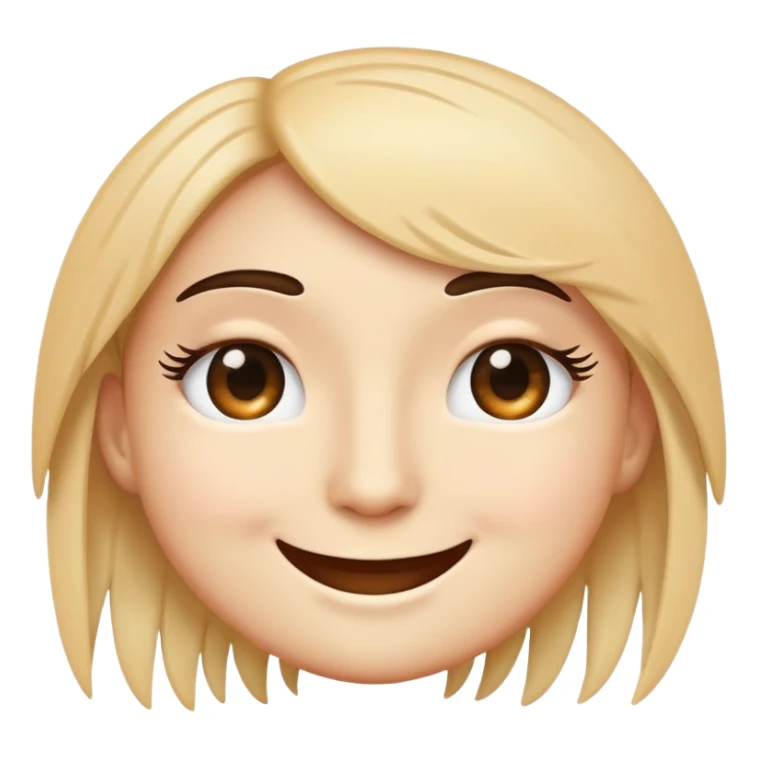 face emoji with one joined eyelash sticker