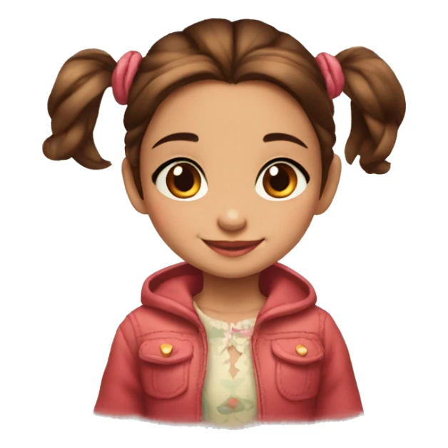 Niña morena de 7 años vestida de stitch sticker