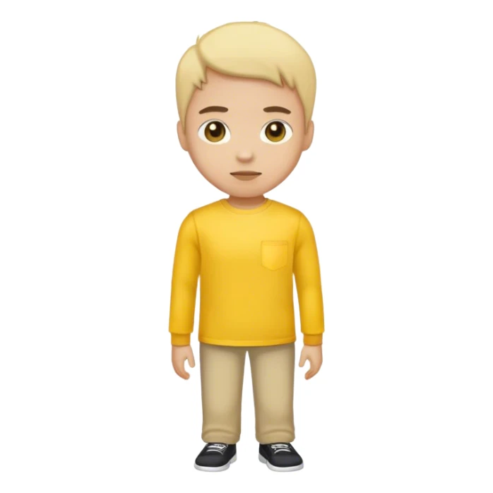 Yellow t shirt long sleeve sticker