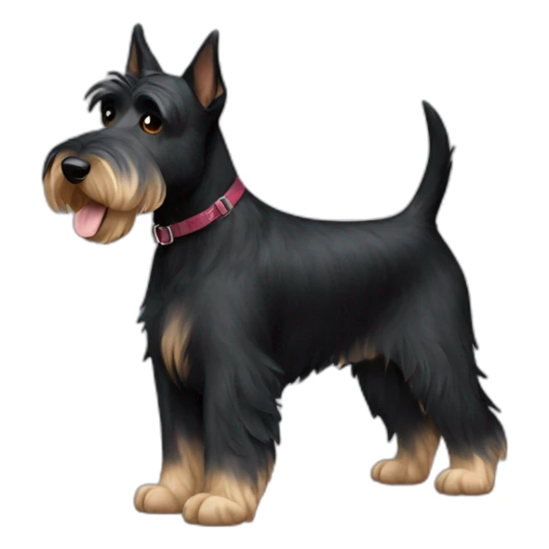 dog scottish terrier full body sticker
