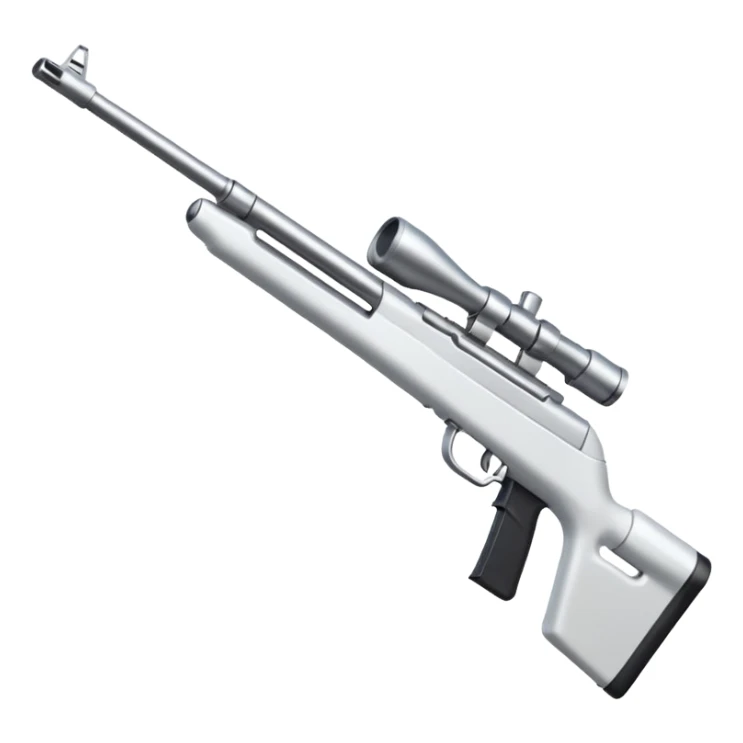 White rifle  sticker