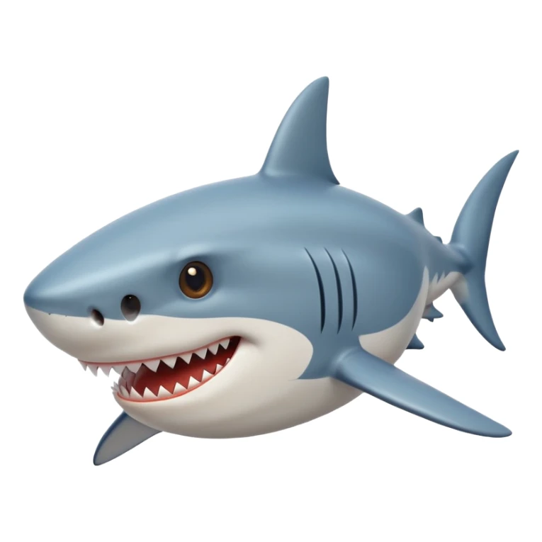 Shark with big hearts in the eyes sticker