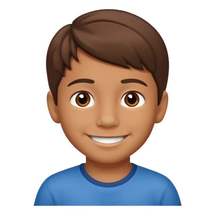 A 6 year old mexican boy with brown hair  sticker