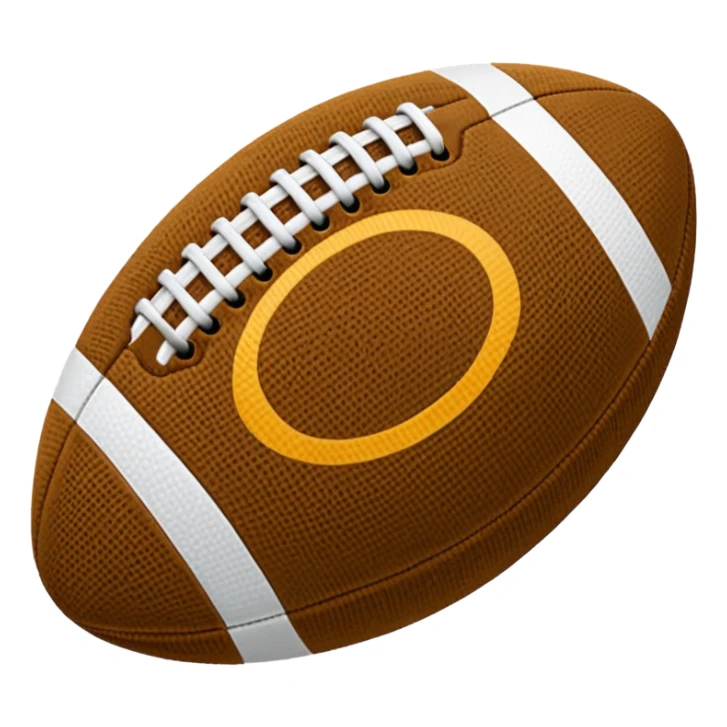 Corduroy ribbed football sticker