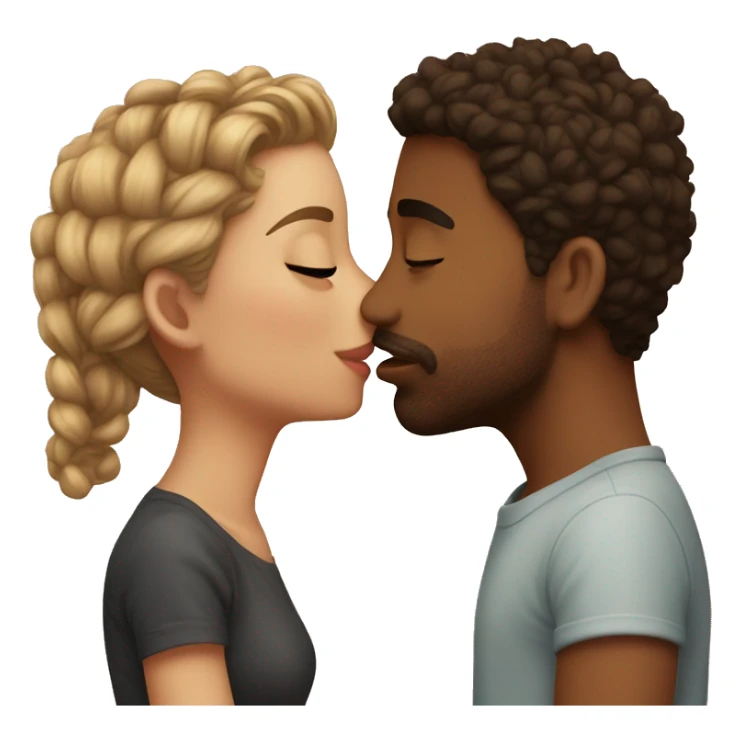 Cute couples kissing each other cute kiss  sticker