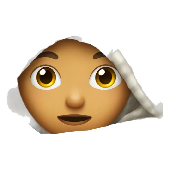 girl hiding under a blanket sticker