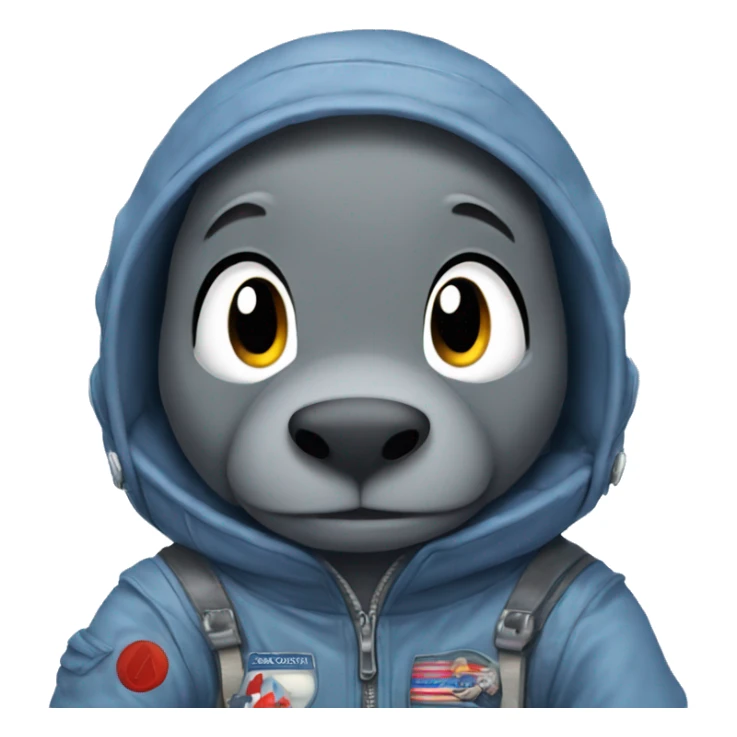Eeyore wearing a flight suit sticker