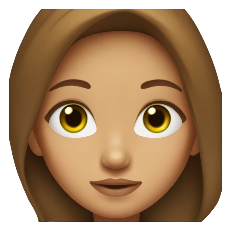 Girl with Brown Curry Hair and Green eyes  sticker