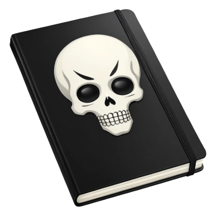 A plain black notebook with deathnote written on it like in the anime  sticker