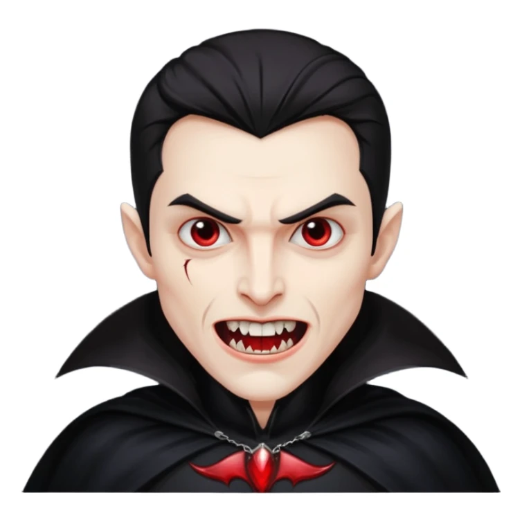 Vampire dracula – Pale figure with fangs and cape sticker