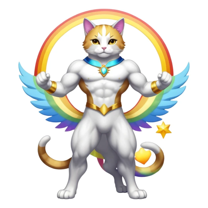 Gay King Kong Super duper Transcendent celestial infinity cosmic galactic energy Mega neon unicorn dragon hydra hyper rare golden penguin Golden Divine god angel Omni Black and white Super muscular Buff sigma Gigachad cat full body tuxedo colored  sticker