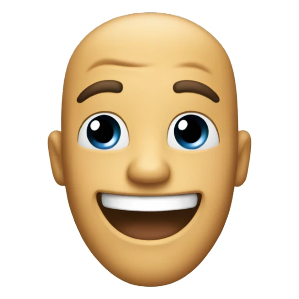 Emoji fingindo estar feliz sticker