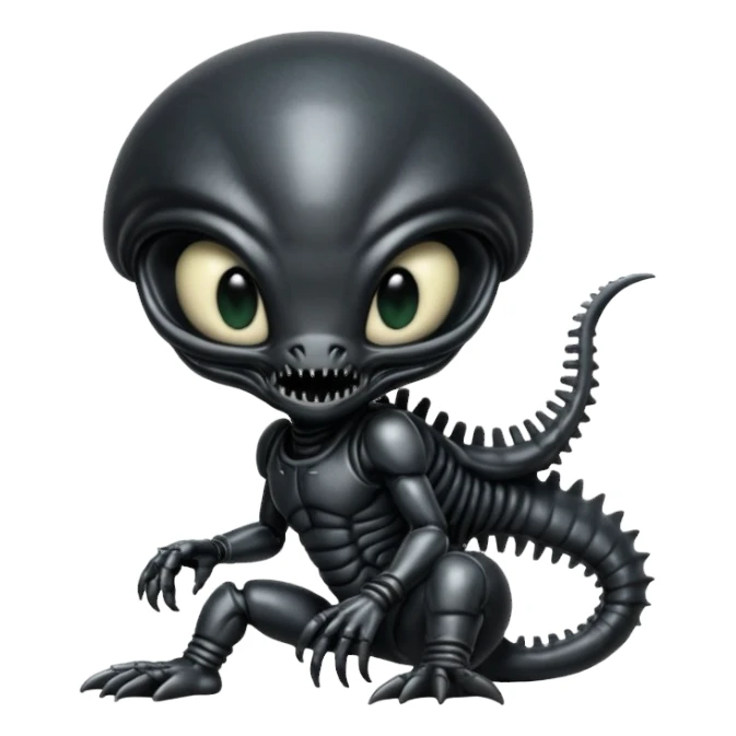 baby xenomorph from movie alien sticker