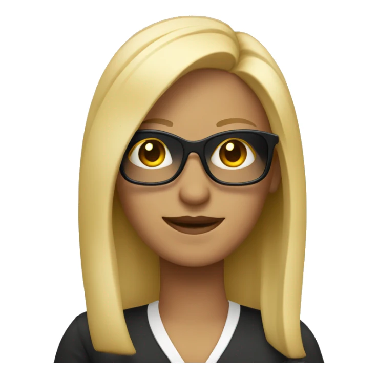 TEACHER WITH SUNGLASSES AND BLONDE HAIR sticker