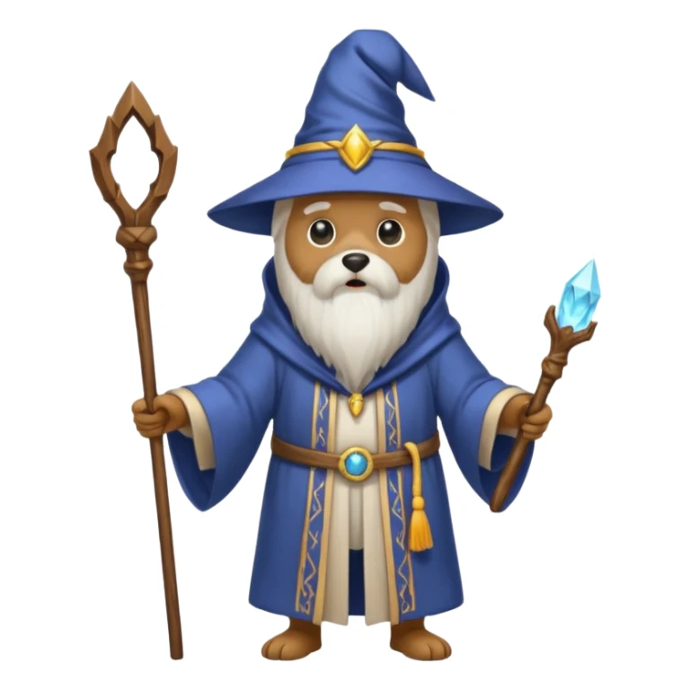 Dog wizard sticker