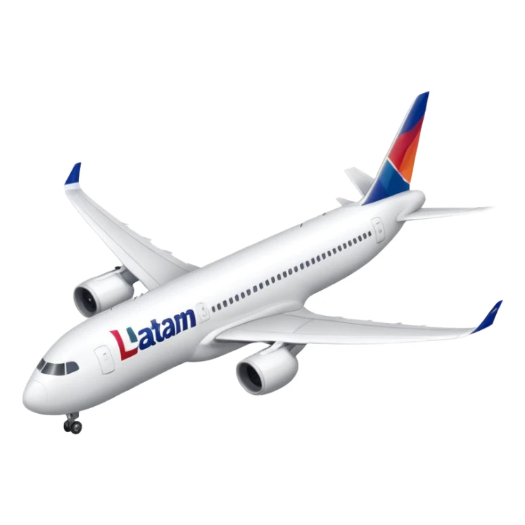 creame un avión de latam sticker