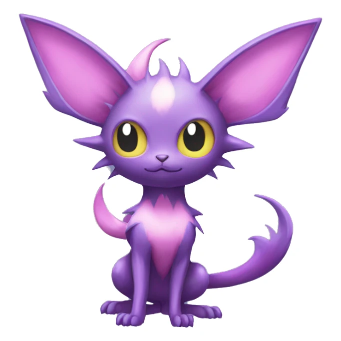 Shiny Dark Noibat-Skitty-Espeon-fusion-hybrid full body sticker