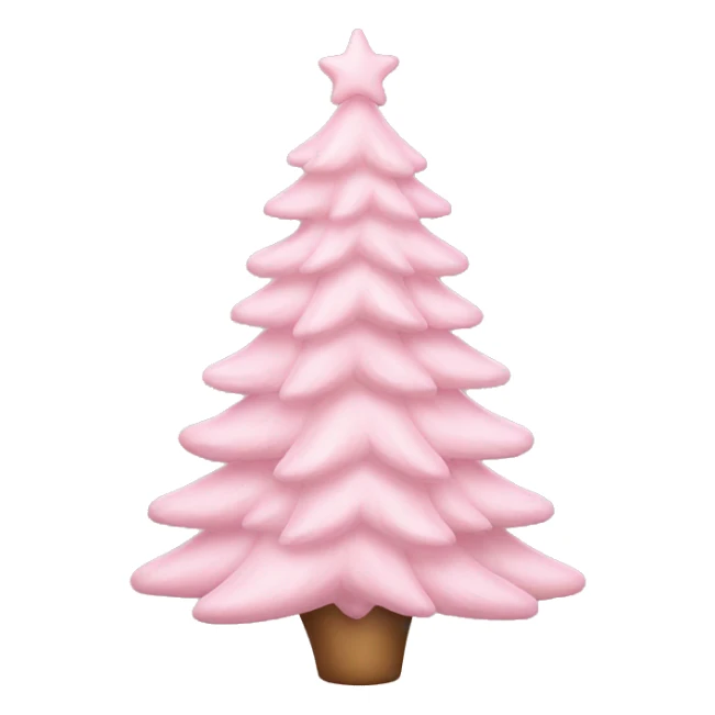 pastel pink christmas tree sticker