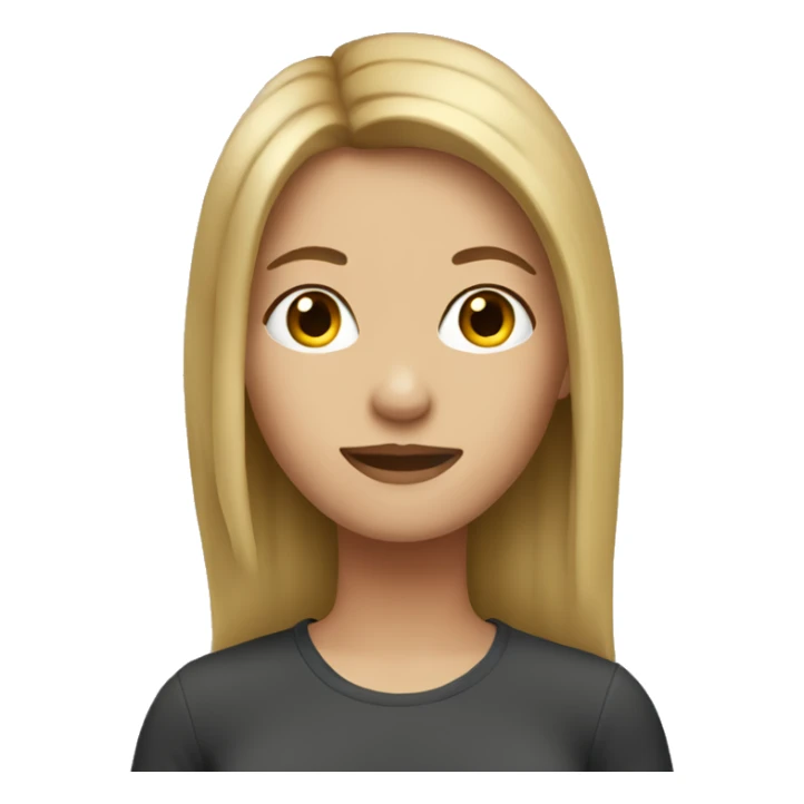 Girl with dirty blonde straight hair  sticker