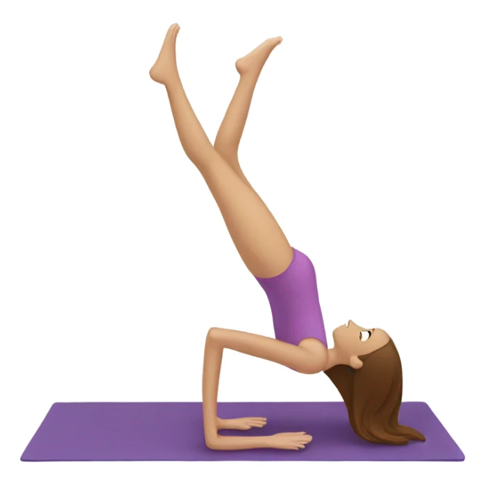 Brown long hair girl doing Pilates sticker