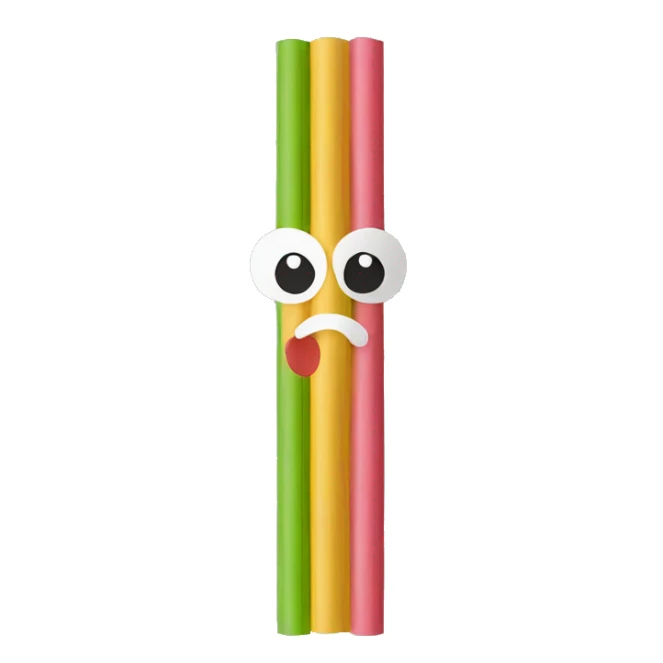 Colored Paper straw sticker