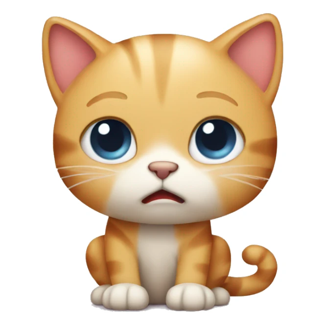 cute cat who is tired of school sticker