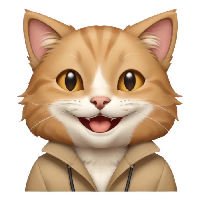 Cat is wearing Airpods and laughing sticker