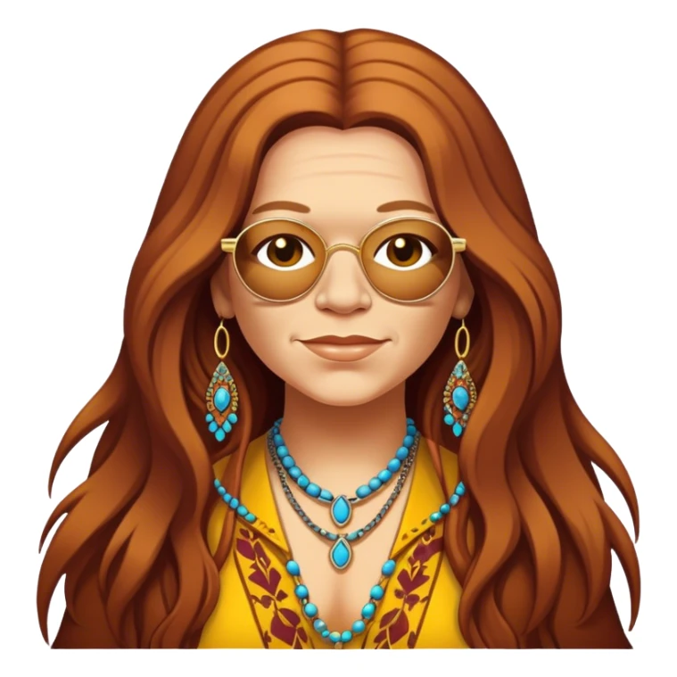 a portrait of janis joplin sticker