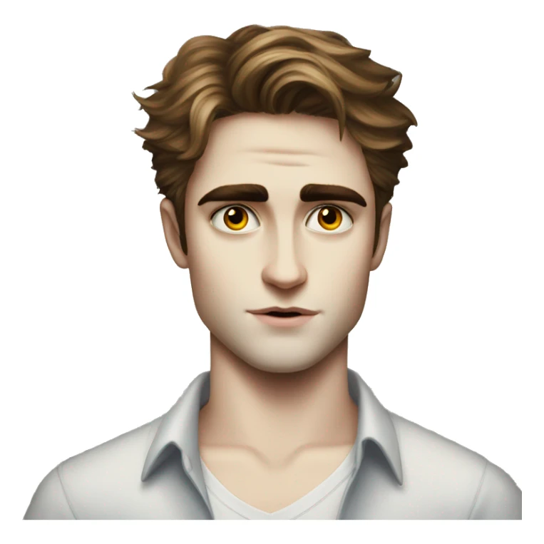 portrait of a young man edward cullen twilight sticker