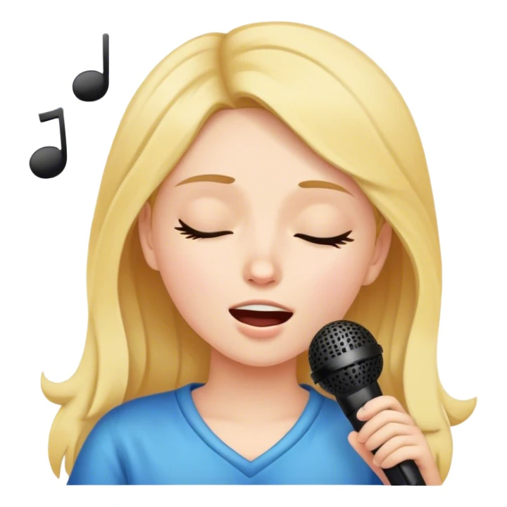 Young Girl singing karaoke in her sleep sticker