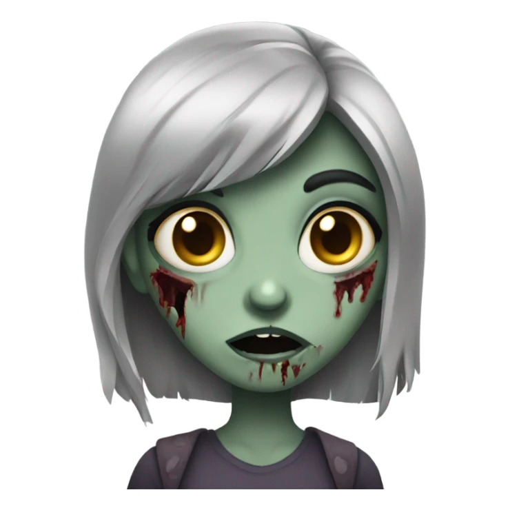 girl zombie with dark hair sticker