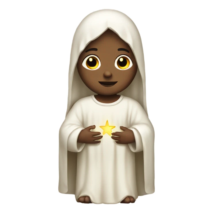 White baby Jesus nativity scene sticker