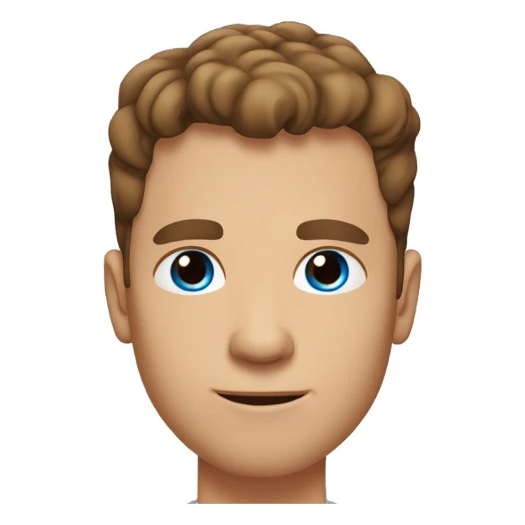 dad with buzzed brown hair and blue eyes  sticker