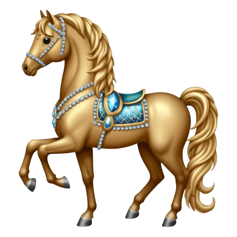 Horse made of small rhinestones renaissance sticker