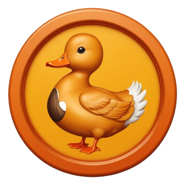 Wax approval Seal with orange duck  ” sticker