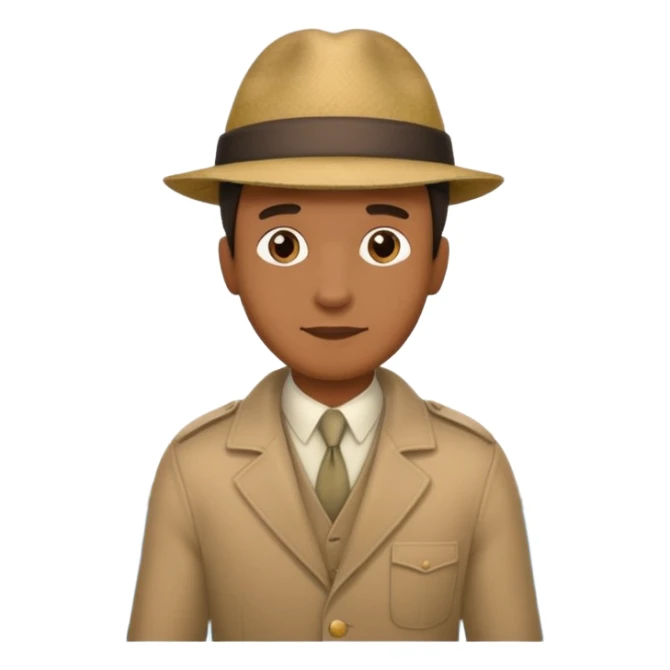 Visage homme créole réunionnais avec chapeau arrive avion sticker