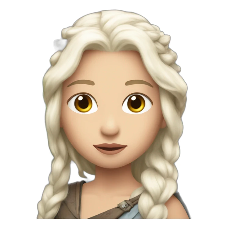 Daenerys Targaryen with 3 little dragon sticker