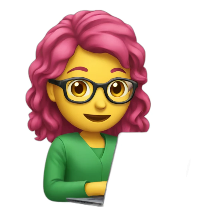 Holly with laptop sticker